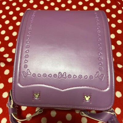 #ad Randoseru Japanese School Bag Kid#x27;s Backpack Minnie Disney Purple $86.00