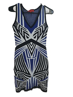 #ad Wow Couture Geometric Jacquard Dress PREOWNED FREE SHIPPING $15.00