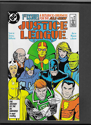 #ad Justice League #1 1987 series Near Mint 9.2 $24.79