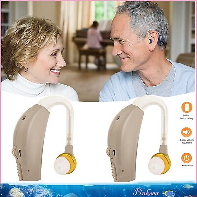 #ad 2xDigital Hearing Aid Severe Loss Rechargeable Invisible BTE Ear Aids High Power $25.98