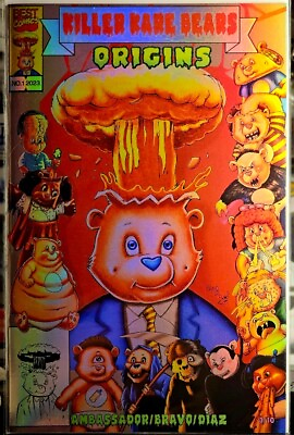 #ad Killer Kare Bears Garbage Pail Kids Adam Bomb Homage foil Comic Book #3 10 $28.99