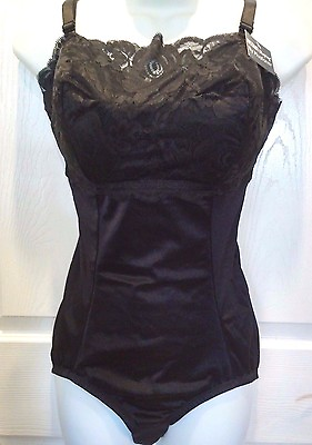 #ad Instant Shaping Black White Lace Front Body Shaper All in One Girdle Shapewear $14.99