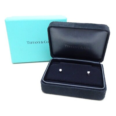 #ad TIFFANYamp;Co. Earrings Solitaire Diamond Pt950 Platinum Stud authentic $1034.03