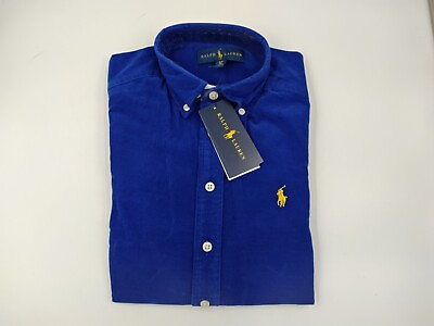 #ad Kids Ralph Lauren Long Sleeve Shirt Holiday Blue Small $10.50