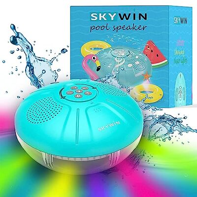 #ad Skywin Floating Pool Speaker With Lights Accessories Floating Pool Lights Infl $48.29