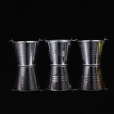 #ad Set of 10 Mini Galvanized Tinplate Pails Metal Buckets for Crafts $12.21