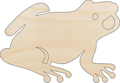 #ad Frog Laser Cut Out Unfinished Wood Craft Shape FRG16 $2.61