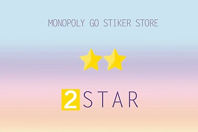 #ad Monopoly Go 2 Star Sticker Card New All Set 2 16 $2.80