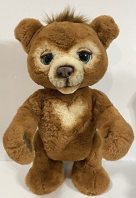 #ad FurReal Cubby The Curious Bear 18quot; Interactive Animatronic Talking Plush Works $34.99