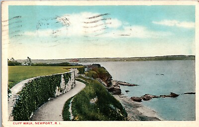 Postcard Cliff Walk Newport Rhode Island RI Posted 1920 $9.99