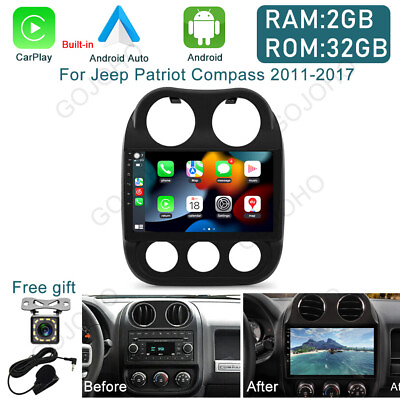 #ad For Jeep Patriot Compass Android 13 Car Radio GPS Nav Stereo Apple Carplay WiFi $118.99
