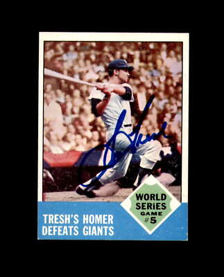 #ad Tom Tresh Signed Authentic 1963 Topps 1962 World Series New York Yankees Autogra $16.00
