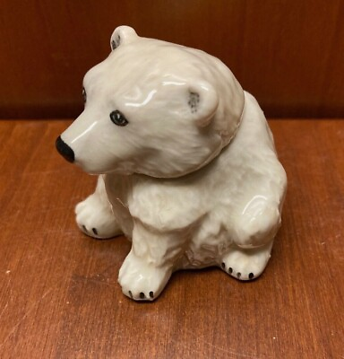 #ad Kevin Francis Face Pot White Polar Bear Rare $75.00