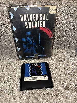 #ad Universal Soldier Sega Genesis 1992 Game W Rental box FREE SHIP $34.99