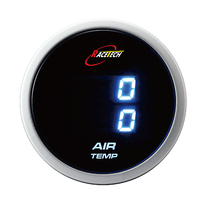 #ad RACETECH Electrical 52mm Dual Air Temp Gauge W Sensor °F $82.99