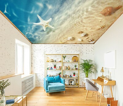 #ad 3D Beach Starfish NA2373 Ceiling WallPaper Murals Wall Print Decal AJ US Fay $93.99