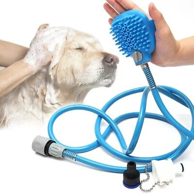#ad Shower Portable Dog Outdoor and Camping Pump Water Head Spray Brush Easy Install $60.00