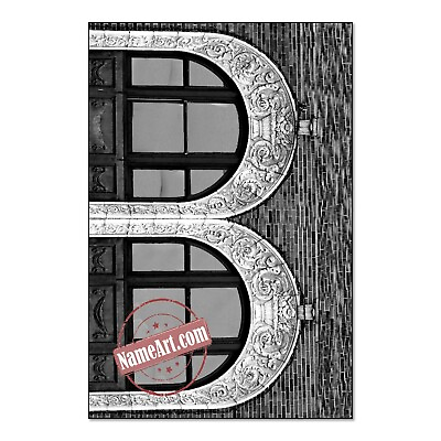 #ad Letter Art Alphabet Photo. Individual Letter Art Print. DIY Name Art Sign BW B $4.99