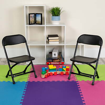 #ad Kids Black Plastic Folding Chair $26.02