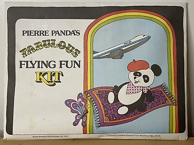 #ad Vintage 1979 Pan Am Airlines Jr Clipper Crew Pierre Pandas Flying Fun Kit NOS $15.00