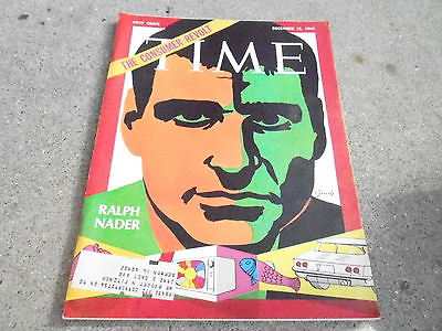 #ad DEC 12 1969 TIME vintage news magazine RALPH NADER $14.95