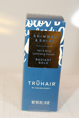 #ad Truhair Chelsea Scott Shimmer Shine Luminizing Powder Radiant Gold Hair and Body $3.00