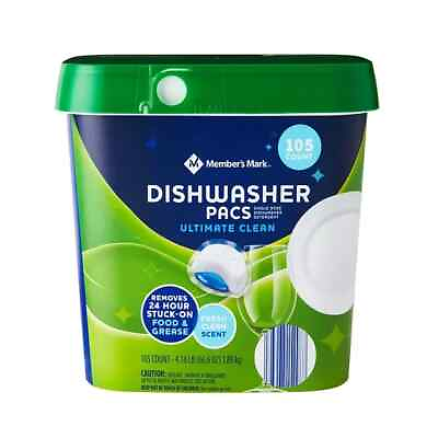 #ad Member#x27;s Mark Ultimate Clean Automatic Dishwasher Pacs Fresh Clean Scent 105 Ct $21.47