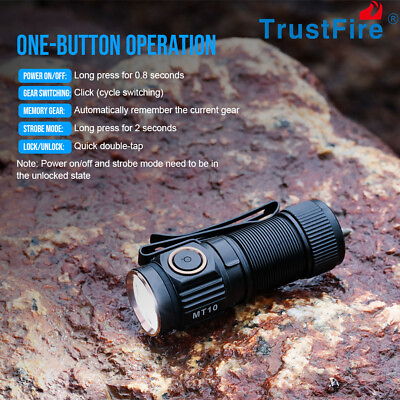 #ad TrustFire 1000LM Portable LED Pocket Flashlight Rechargeable MINI EDC Flashlight $26.99