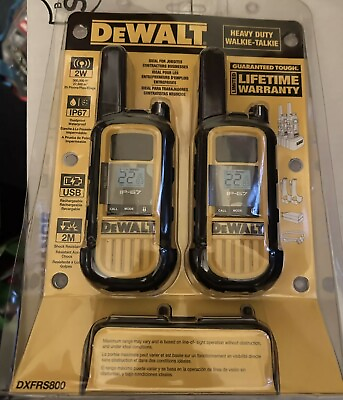 #ad DEWALT DXFRS800 22 Channel Two Way Radio Walkie Talkies *NEW* $104.99