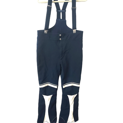 #ad Feller Hosen Vintage Blue Ski Snow Stretch Bib Overall Jumpsuit Made in Austria $50.00