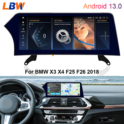 #ad 12.3#x27;#x27; Car GPS Blade Screen 4G64G For BMW X3 X4 F25 F26 2018 Stereo Player Dash $761.77