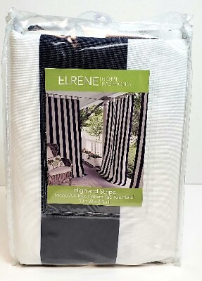 #ad Highland Stripe Indoor Outdoor Single Window Curtain For Patio Porch 50x84quot; $24.99