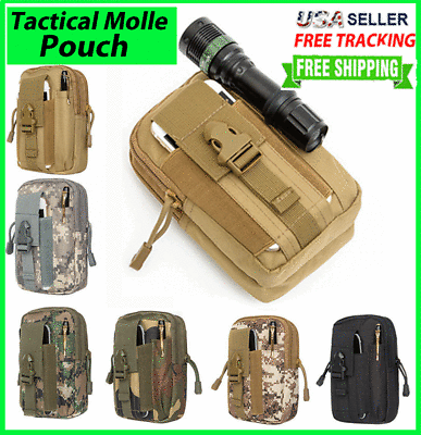 #ad Tactical Molle Pouch EDC Belt Waist Fanny Military Waist Bags Pack Bag Pocket $7.49