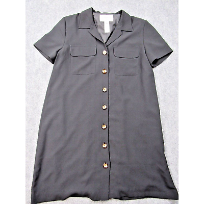 #ad Evan Picone Dress Womens Black Size 10 Short Sleeve Ladies Career Church Classic $35.85