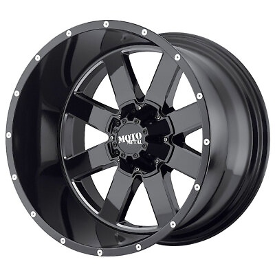 #ad MOTO METAL MO962 20X12 5X127 5X139.7 ET 44 Gloss Black Milled Accents Qty of 1 $286.70