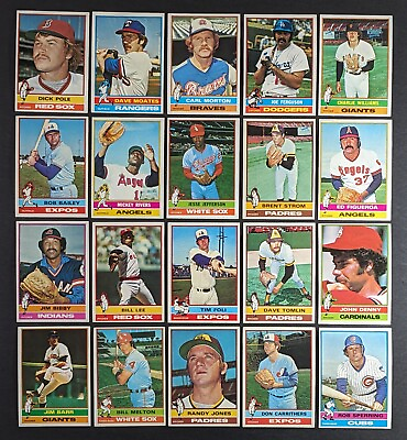 #ad 1976 Topps Baseball Set Break 20 Cards $9.00