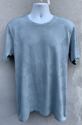 #ad Lululemon Mens Metal Vent Tech Short Sleeve Athletic Shirt Light Blue Size XL $24.95