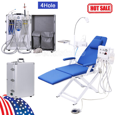 #ad Portable Dental Delivery Unit 4Holes Air Compressor Suction Unit Dental Chair $579.59