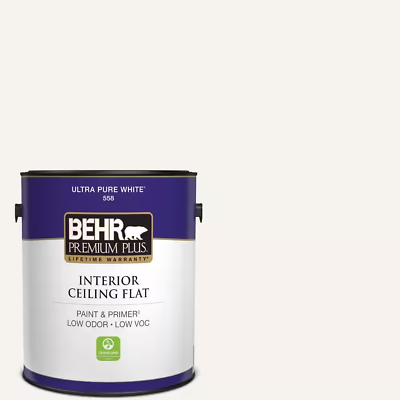 #ad 1 Gal. Ultra Pure White Ceiling Flat Interior Paint $33.45