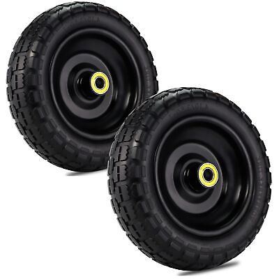 #ad Vypart 4.10 3.50 4 Tires Wheels Fit for Gorilla Cart Tire 2 Pack 10 Inch Flat... $48.66