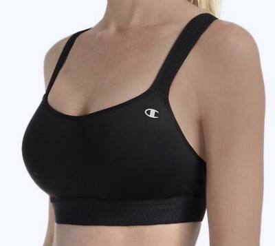 #ad CHAMPION Show Off Wired Max Support Black Sports Bra NEW Womens Sz 38C $33.68