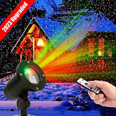 #ad Christmas Laser Ramp;G LED Projector Light Moving Outdoor Landscape Stage Xmas Lamp $29.59