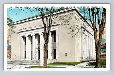 #ad Toledo OH Ohio Second Church Of Christ Scientist Antique Vintage Postcard $7.99