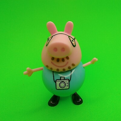#ad Peppa Pig 2003 Dad Daddy Father Figure Vacation with Camera around neck 3.25quot; $7.99