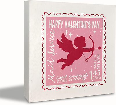 #ad Valentines Day Desk Table DecorHappy Valentines Day SignPink Cupid Happy Valen $15.29