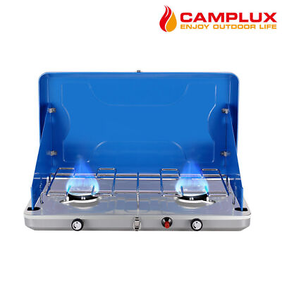 #ad Camplux 2 Burner Propane Camping Stove Outdoor Windshield Gas BBQ Grill Cooking $59.95