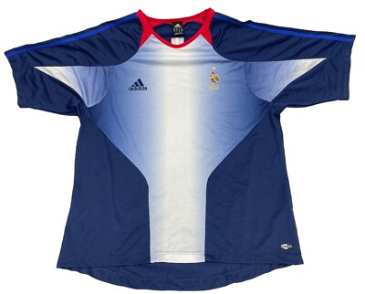 #ad France Adidas Blue Football Soccer Vintage 2003 Jersey Men#x27;s XL $26.99