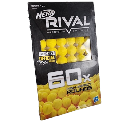 #ad Hasbro Nerf Rival Precision Rounds Balls Battling High Impact Ammo 60X Yellow $13.04