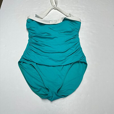 #ad Lauren Ralph Lauren Bell Air Bandeau Swimsuit One Piece Women#x27;s Size 12 Halter $27.35