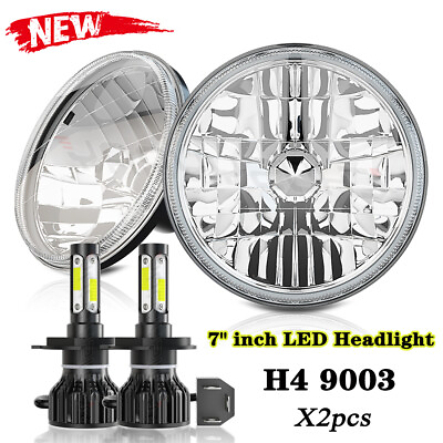 #ad Pair 7quot; inch Round LED Headlights Hi Lo Sealed For Chevy Chevelle SS 1971 1973 $126.99